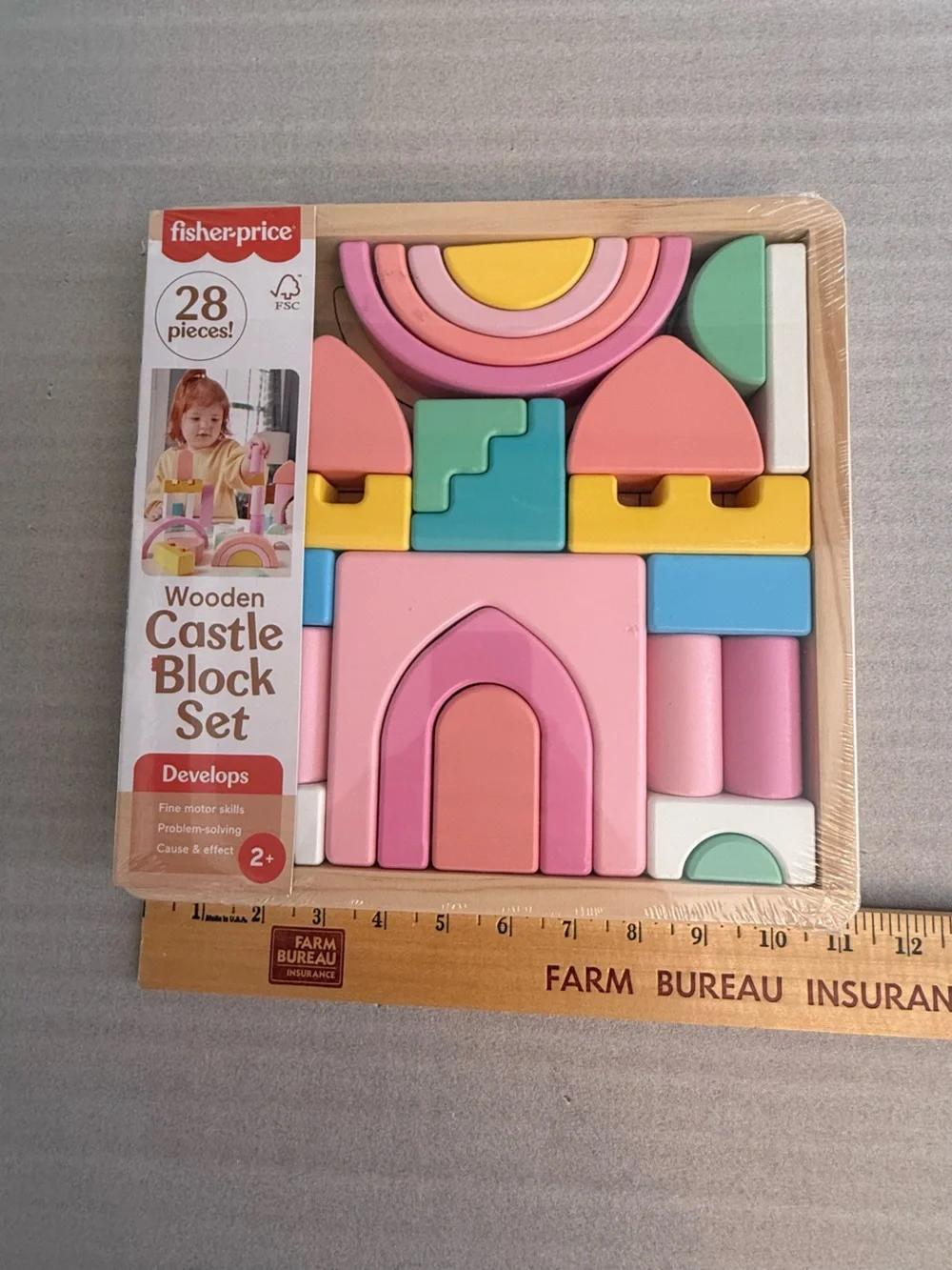 New Fisher Price Wooden Castle Block Set
